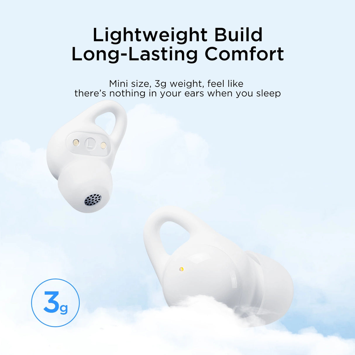 TWS Joyroom JR-TS2 Cozydots Series trådløse hovedtelefoner med aktiv støjreduktion, Bluetooth 5.3 - hvid