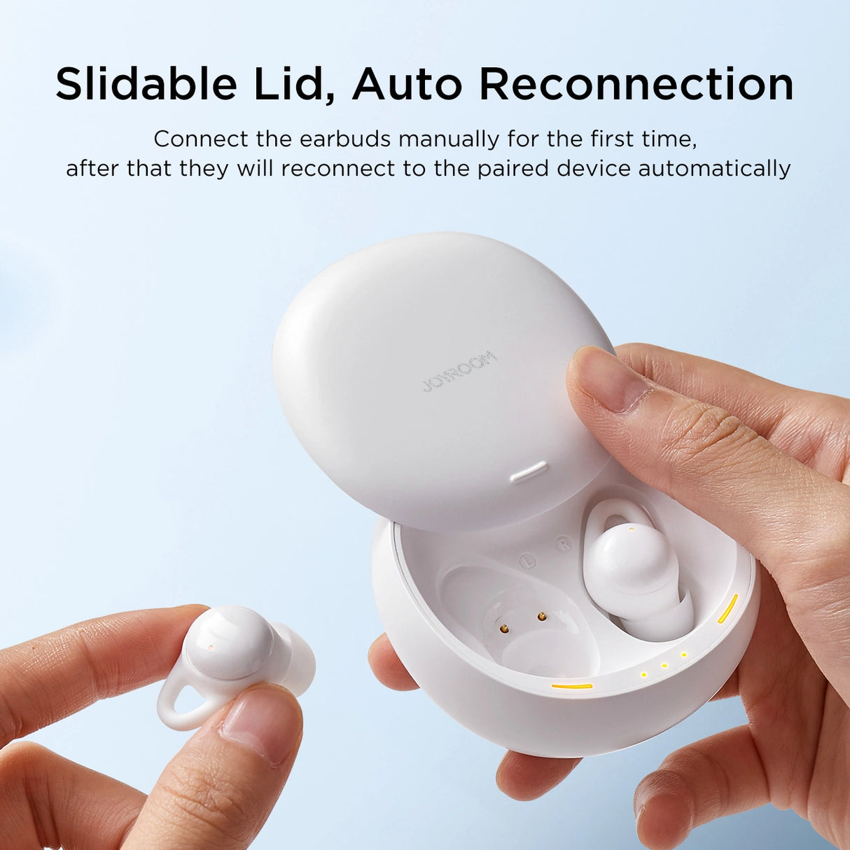 TWS Joyroom JR-TS2 Cozydots Series trådløse hovedtelefoner med aktiv støjreduktion, Bluetooth 5.3 - hvid