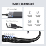 Ugreen CM653 HUB med 4 USB-A-porte og USB-A-strømskabel - sort