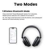 Ugreen HP202 HiTune Max5 on-ear trådløse hovedtelefoner med hybrid ANC støjreduktion - sort