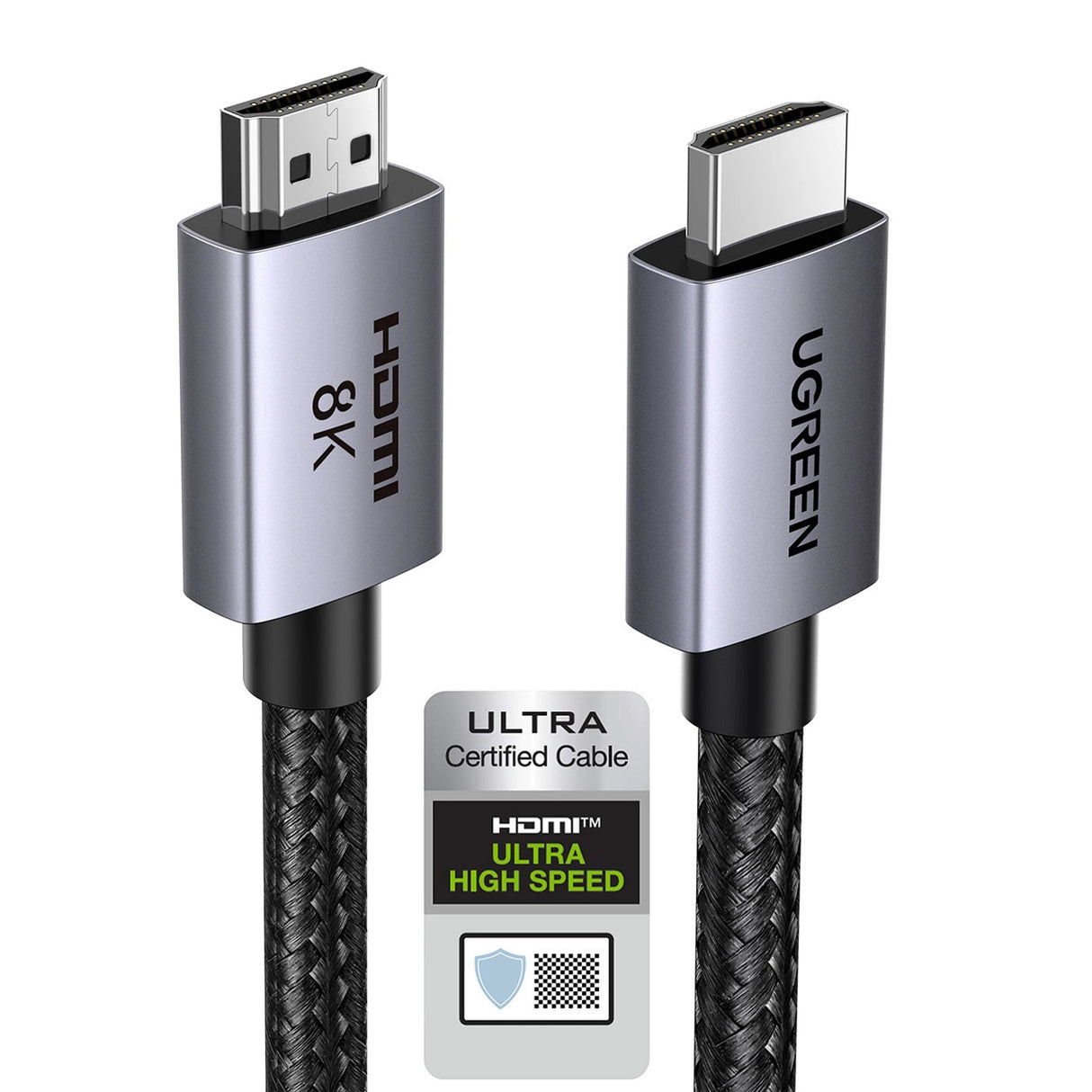 Ugreen HD171 25911 kabel med HDMI 2.1 8K-kontakter certificeret 3 m - grå