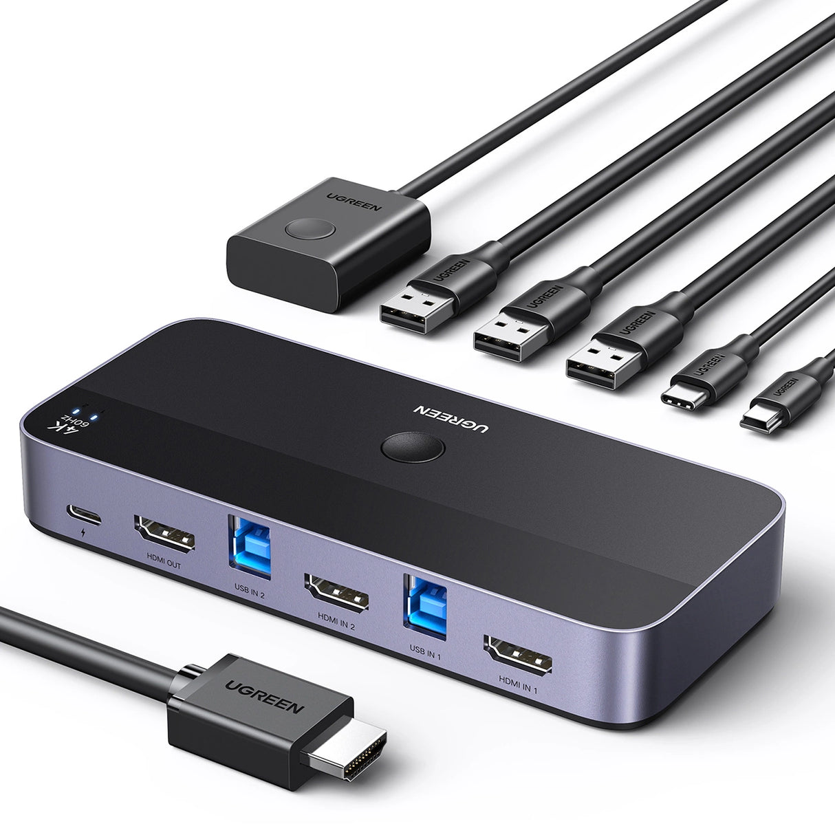 Ugreen CM664 HDMI switch 2in1 KVM switch - sort