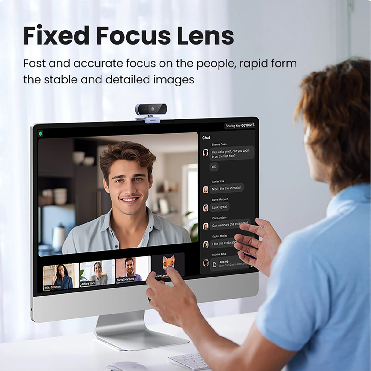 Ugreen CM678 USB HD Webcam - Grå