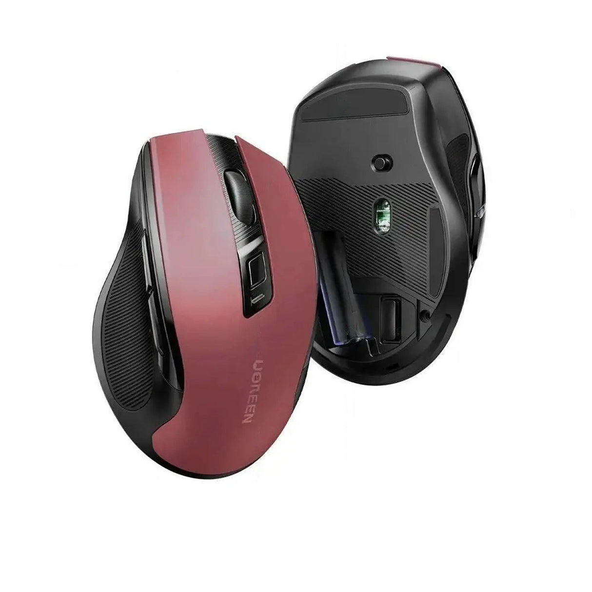 Ugreen MU006 trådløs optisk mus USB 2.4GHz / Bluetooth 5.0 4000 DPI - rød