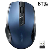 Ugreen MU006 trådløs optisk mus USB 2.4GHz / Bluetooth 5.0 4000 DPI - Blå