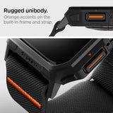 Spigen Lite Fit Pro Case med rem til Apple Watch 4 / 5 / 6 / 7 / 8 / 9 / SE (44 / 45 mm) - Matte sort