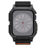 Spigen Lite Fit Pro Case med rem til Apple Watch 4 / 5 / 6 / 7 / 8 / 9 / SE (44 / 45 mm) - Matte sort