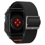 Spigen Lite Fit Pro Case med rem til Apple Watch 4 / 5 / 6 / 7 / 8 / 9 / SE (44 / 45 mm) - Matte sort