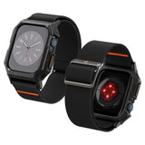 Spigen Lite Fit Pro Case med rem til Apple Watch 4 / 5 / 6 / 7 / 8 / 9 / SE (44 / 45 mm) - Matte sort