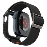 Spigen Lite Fit Pro Case med rem til Apple Watch 4 / 5 / 6 / 7 / 8 / 9 / SE (44 / 45 mm) - Matte sort