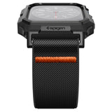 Spigen Lite Fit Pro Case med rem til Apple Watch 4 / 5 / 6 / 7 / 8 / 9 / SE (44 / 45 mm) - Matte sort