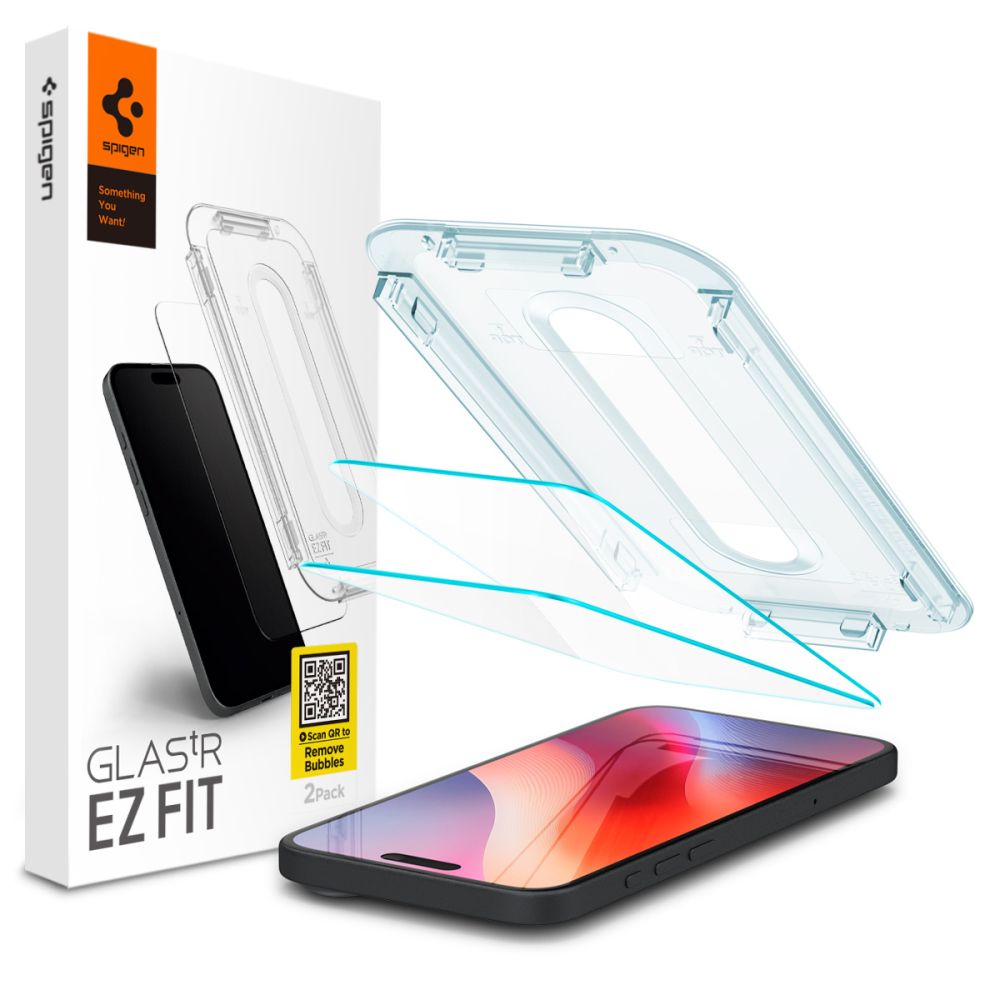 Hærdet Glas Spigen Glas.Tr ”Ez Fit” 2 Pack Iphone 15 / 16 Clear