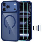 Tech Protect Magone Magsafe Cc + Glas 2 Pak Iphone 17 Pro Max / 18 Pro Max Dyb Blå/Klar