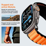 Spigen Wbf1 Remmen Til Apple Watch 8 / 9 / 10 / 11 / 12 / Se / Ultra (44 / 45 / 46 / 49 Mm) Sort/Orange