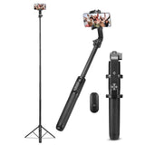Spigen S560 W Bluetooth Selfie Stick Langt Stativ Sort