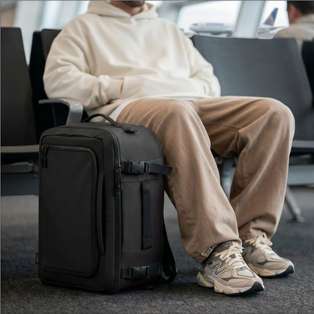 Tech Protect Defender S50 Ryanair & Wizzair Rejse Laptop Rygsæk 20 L 40x20x25 Sort
