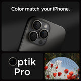 Kamera Beskyttelse Spigen Optik Pro Glas.Tr ”Ez Fit” Camera Protector 2 Pack Iphone 14 Pro / Max / 15 Pro / Max / 16 Pro / Max / 17 Pro / Max Natural Titanium