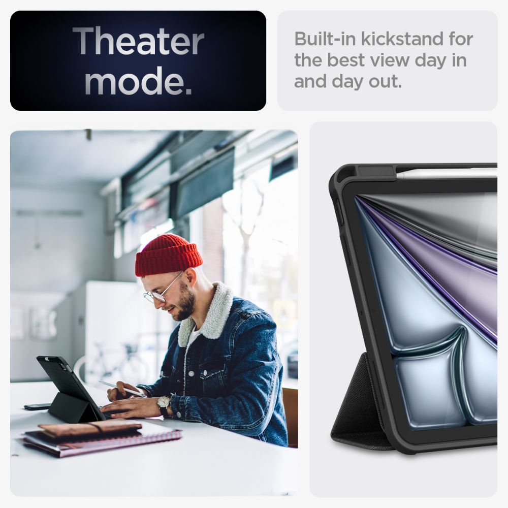 Spigen Urban Fit Ipad Air 10.9” 4 / 5 / 2020 2022 / 11” 6 / 7 / 8 / 2024 2026 Sort