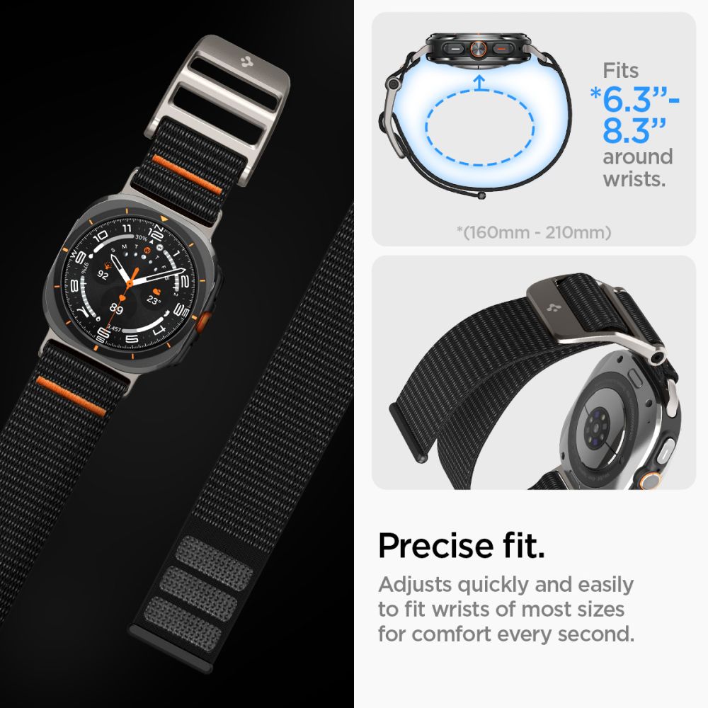 Spigen Durapro Flex Samsung Galaxy Watch Ultra 1/2 2024 2026 (47 Mm) Sort