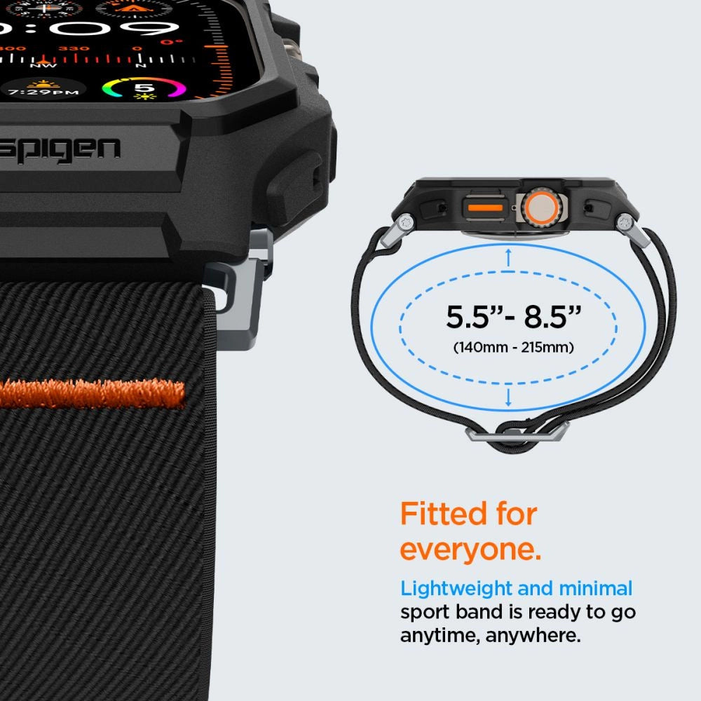 Spigen Lite Fit Pro Case med rem til Apple Watch Ultra 1 / 2 (49mm) - Matte sort