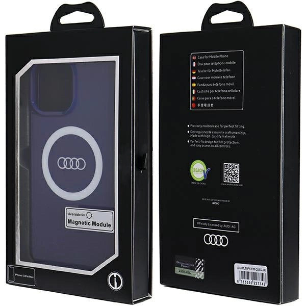 Audi IML Big Logo MagSafe-hylster til iPhone 13 Pro Max - blå