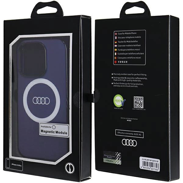 Audi IML Big Logo MagSafe-hylster til iPhone 14 Pro - blå