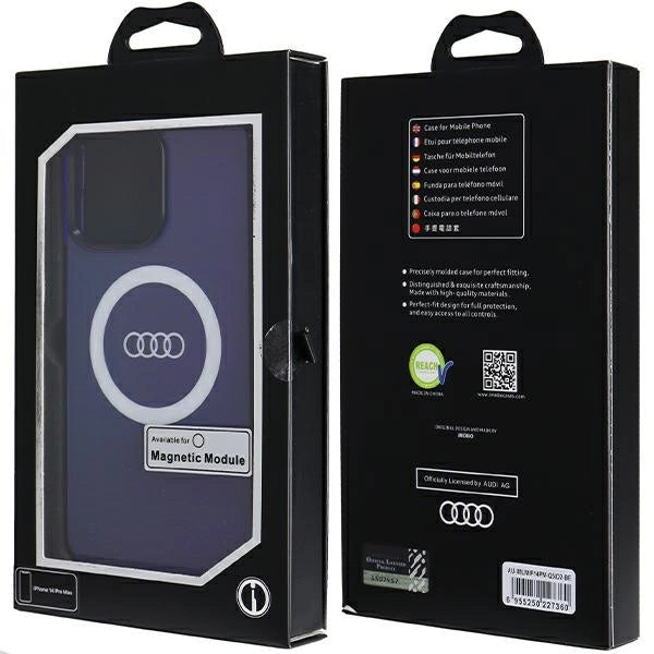 Audi IML Big Logo MagSafe-hylster til iPhone 14 Pro Max - blå