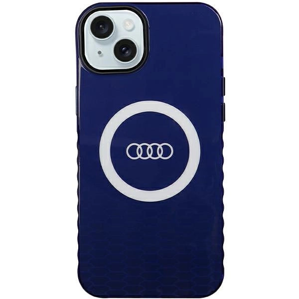 Audi IML Big Logo MagSafe-hylster til iPhone 15 Plus / 14 Plus - blå