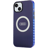 Audi IML Big Logo MagSafe-hylster til iPhone 15 Plus / 14 Plus - blå