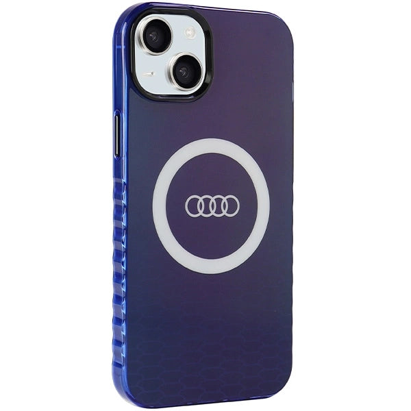 Audi IML Big Logo MagSafe-hylster til iPhone 15 Plus / 14 Plus - blå