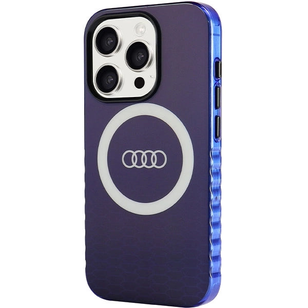 Audi IML Big Logo MagSafe-hylster til iPhone 15 Pro - blå