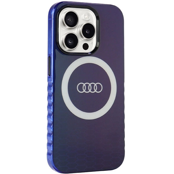 Audi IML Big Logo MagSafe-hylster til iPhone 15 Pro - blå