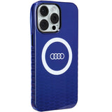 Audi IML Big Logo MagSafe-hylster til iPhone 15 Pro Max - blå