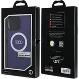 Audi IML Big Logo MagSafe-hylster til iPhone 15 Pro Max - blå