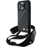 BMW M Edition Carbon Stripe & Strap case til iPhone 15 Pro - sort