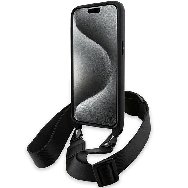 BMW M Edition Carbon Stripe & Strap case til iPhone 15 Pro - sort