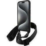 BMW M Edition Carbon Tricolor Lines & Strap case til iPhone 15 Pro - sort