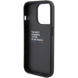BMW M Grip Stand Bicolor-hylster til iPhone 15 Pro - marineblå