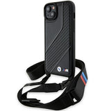 BMW M Edition Carbon Stripe & Strap case til iPhone 15 Plus / 14 Plus - sort