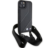 BMW M Edition Carbon Stripe & Strap case til iPhone 15 Plus / 14 Plus - sort
