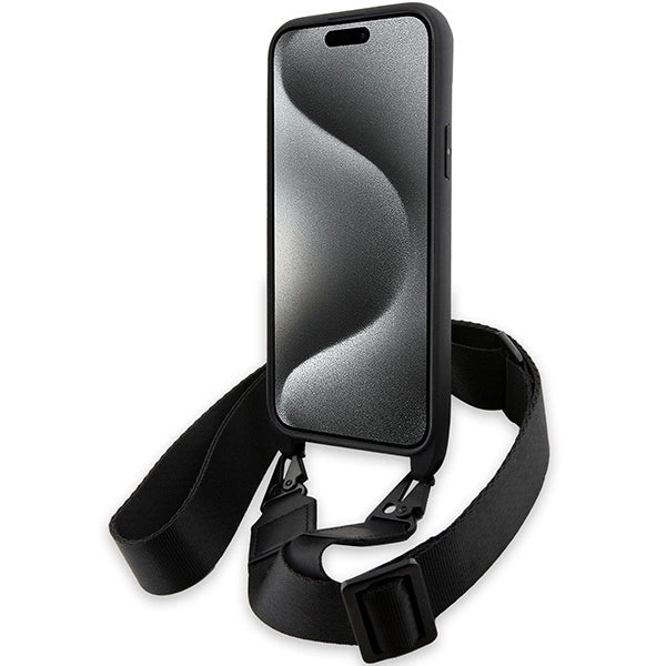 BMW M Edition Carbon Stripe & Strap case til iPhone 15 Plus / 14 Plus - sort