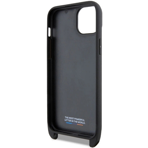 BMW M Edition Carbon Stripe & Strap case til iPhone 15 Plus / 14 Plus - sort