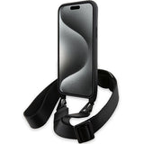 BMW M Edition Carbon Tricolor Lines & Strap case til iPhone 15 Plus / 14 Plus - sort