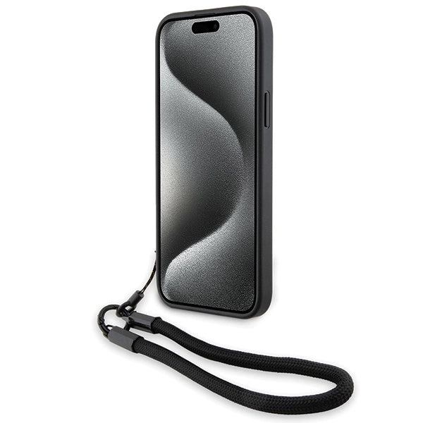 BMW Signature læder Wordmark ledningsfoder til iPhone 15/14/13 - sort