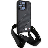 BMW M Edition Carbon Stripe & Strap case til iPhone 15 Pro Max - sort