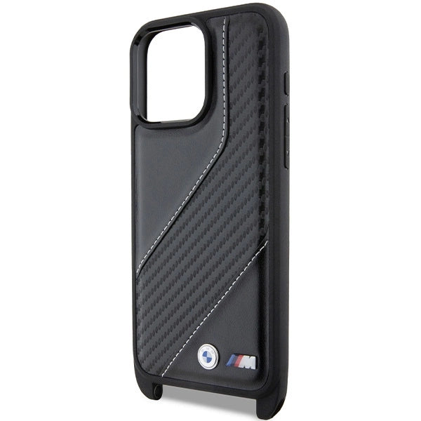BMW M Edition Carbon Stripe & Strap case til iPhone 15 Pro Max - sort