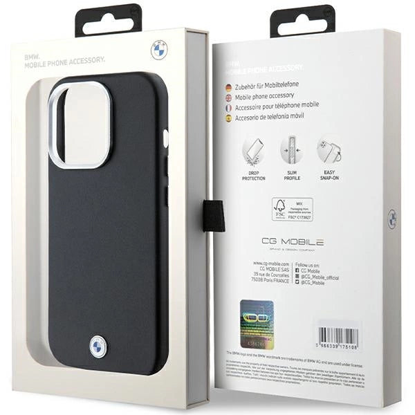 BMW Signature Wrapped Metal MagSafe Case til iPhone 14 Pro - sort