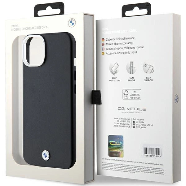 BMW Signature Wrapped Metal MagSafe Case til iPhone 14/15/13 - sort