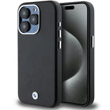 BMW Signature Wrapped Metal MagSafe Case til iPhone 15 Pro - sort