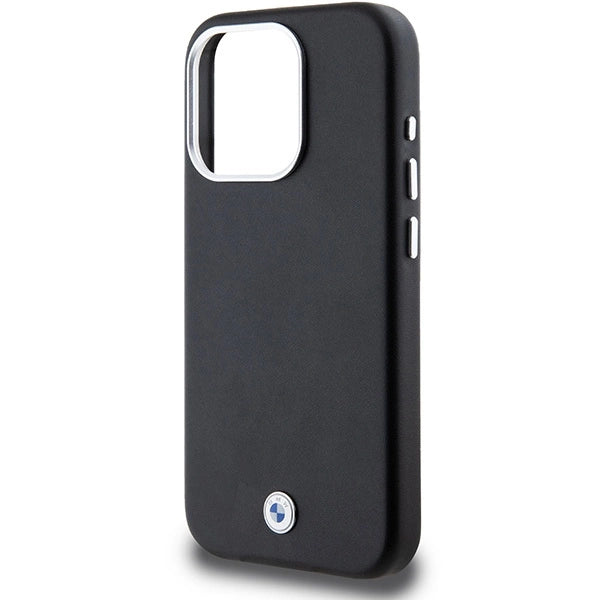 BMW Signature Wrapped Metal MagSafe Case til iPhone 15 Pro - sort